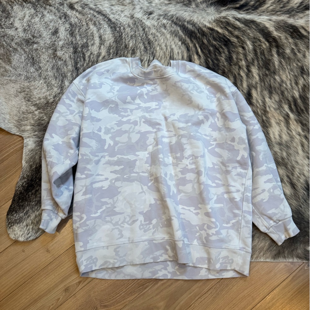 Lulu lemon all yours crew Gray Camouflage Sweatshirt